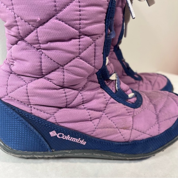 Columbia Minx Mid II Waterproof Omni-Heat Purple Boot - Youth Girls' Size 4 - Picture 4 of 10